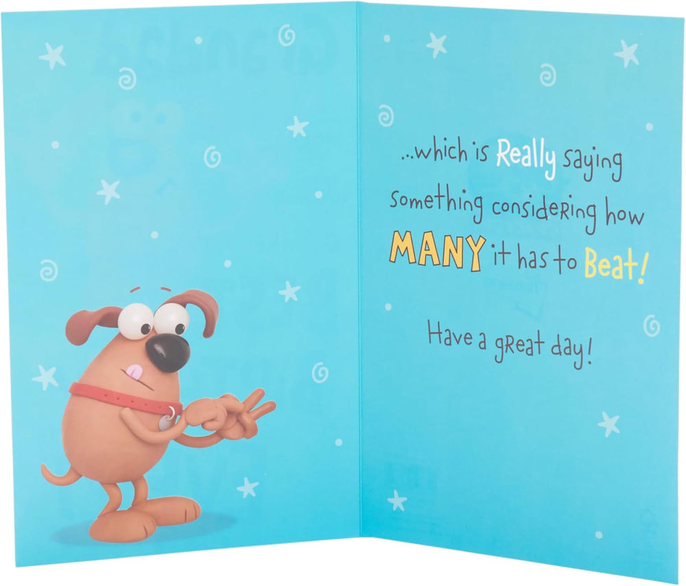 UK Greetings funny birthday card featuring a cheerful design and message for Grandad, perfect for celebrating his special day.