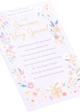 UK Greetings Helen Steiner Rice birthday card for someone special featuring an inspirational verse and floral design.