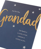 UK Greetings birthday card for Grandad with "75", featuring festive design and heartfelt message for his special day.