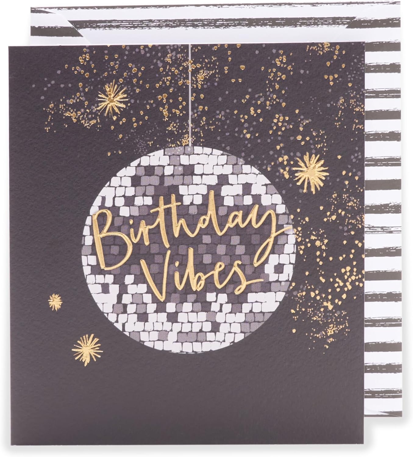 UK Greetings Kindred Glitter & Gold birthday card with elegant gold accents and sparkling design, suitable for all ages.
