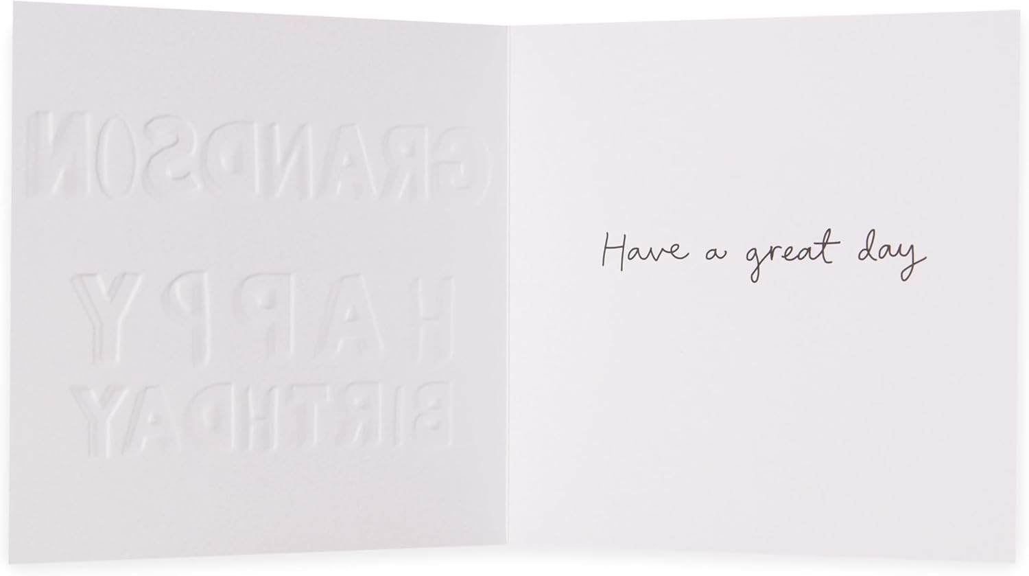 UK Greetings Kindred grandson birthday card featuring colorful design and cheerful message for celebrating a special occasion.