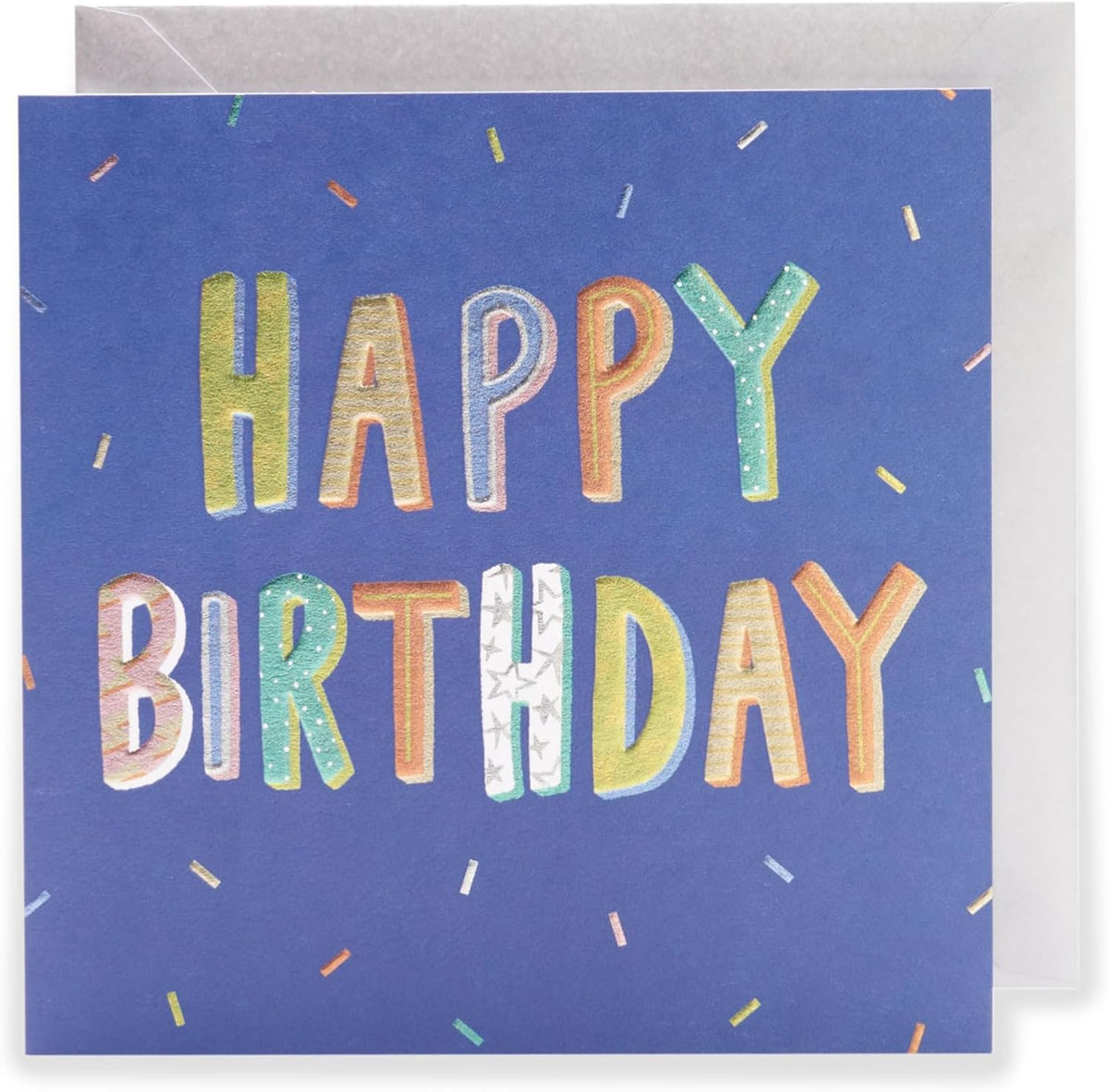Colorful UK Greetings Kindred Party Poppers birthday card for him, featuring fun, vibrant design and celebratory imagery.