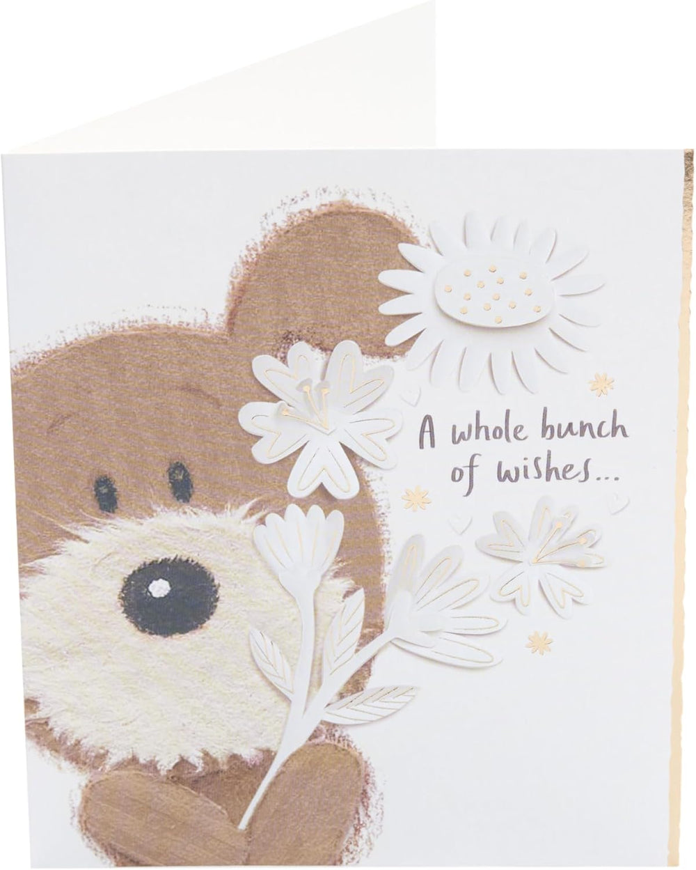 UK Greetings Lots of Woof birthday card featuring a cute, playful dog design for celebrating birthdays.