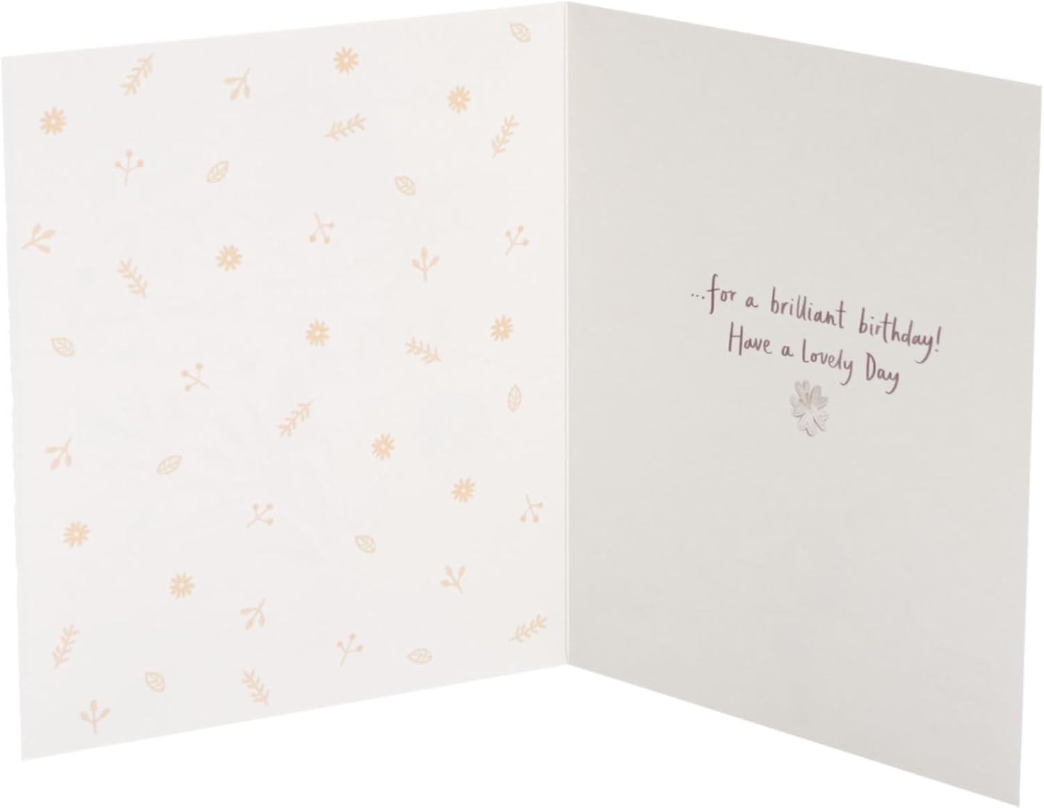 UK Greetings Lots of Woof birthday card featuring a cute, playful dog with colorful birthday-themed illustrations.