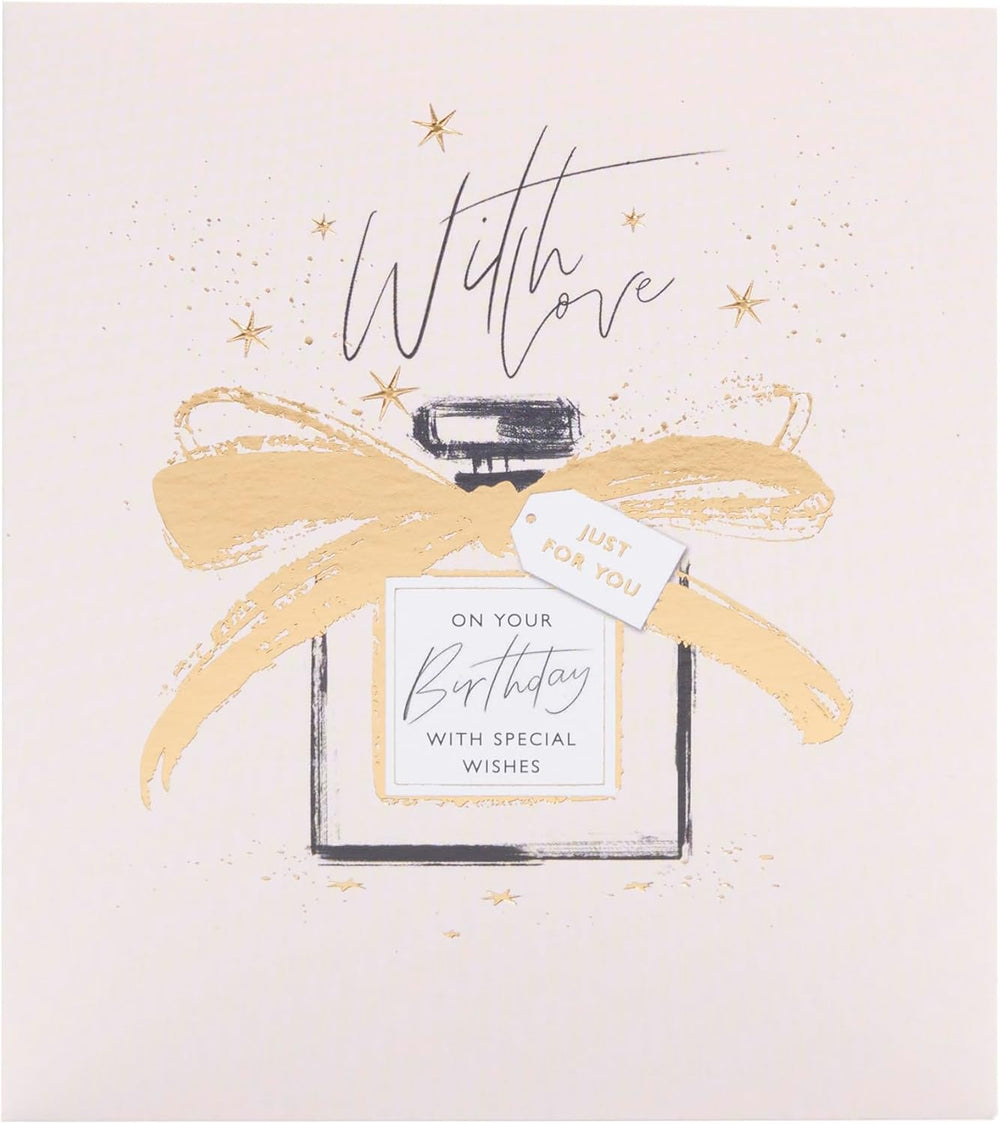 UK Greetings Parisian Luxe birthday card featuring elegant, sophisticated design perfect for special celebrations.