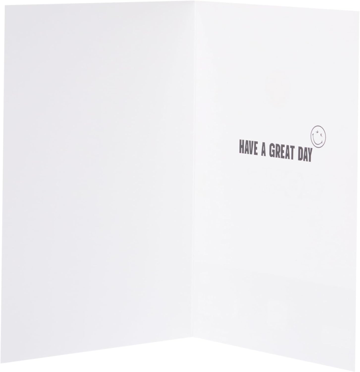 UK Greetings Silver Foil Smiley World birthday card featuring cheerful smiley face design, suitable for boys and men.