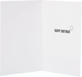 UK Greetings Smiley World 16th birthday card with silver foil design, featuring fun, trendy teenage celebration graphics.