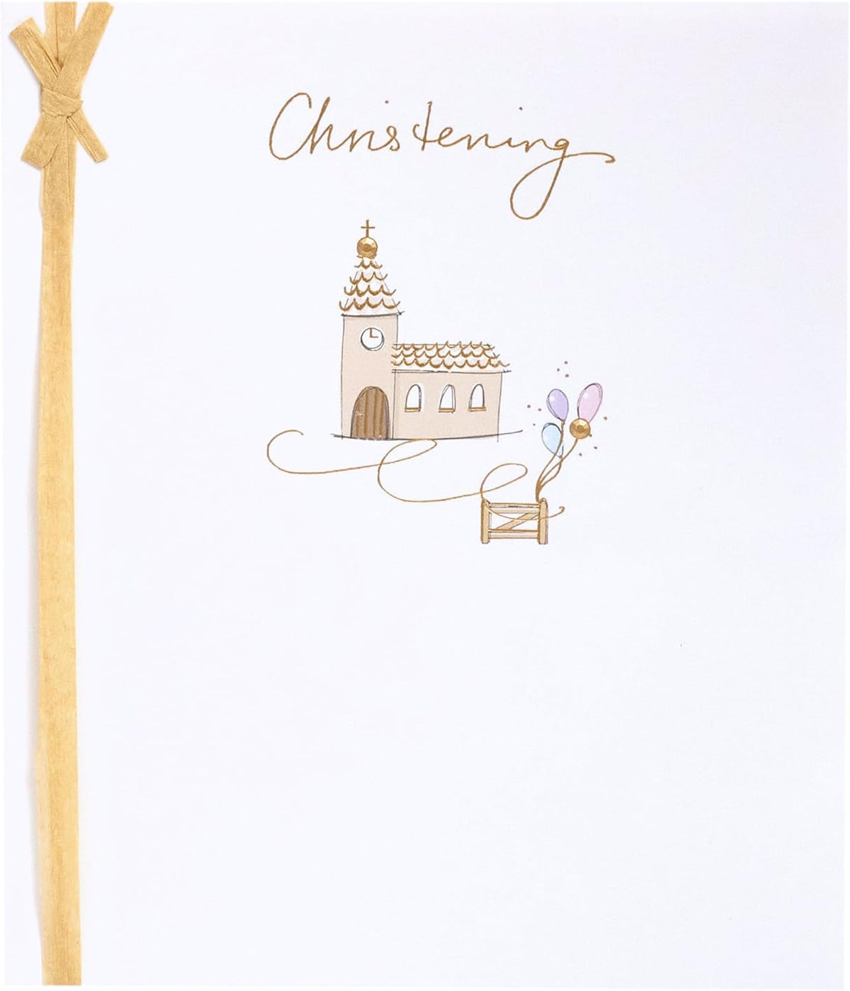 UK Greetings Christening Card with heartfelt design, perfect for celebrating a baby's special day and conveying warm wishes.