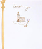 UK Greetings Christening Card with heartfelt design, perfect for celebrating a baby's special day and conveying warm wishes.