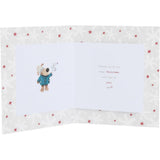 UK Greetings Boofle Christmas card featuring a flower vase design, perfect for celebrating with your godmother during Christmas.