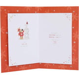 UK Greetings Boofles Christmas Card featuring Fiancé character on storyboard design, perfect for holiday greeting messages.