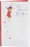 UK Greetings Christmas card for brother featuring a sentimental design, perfect for holiday greetings to your brother.