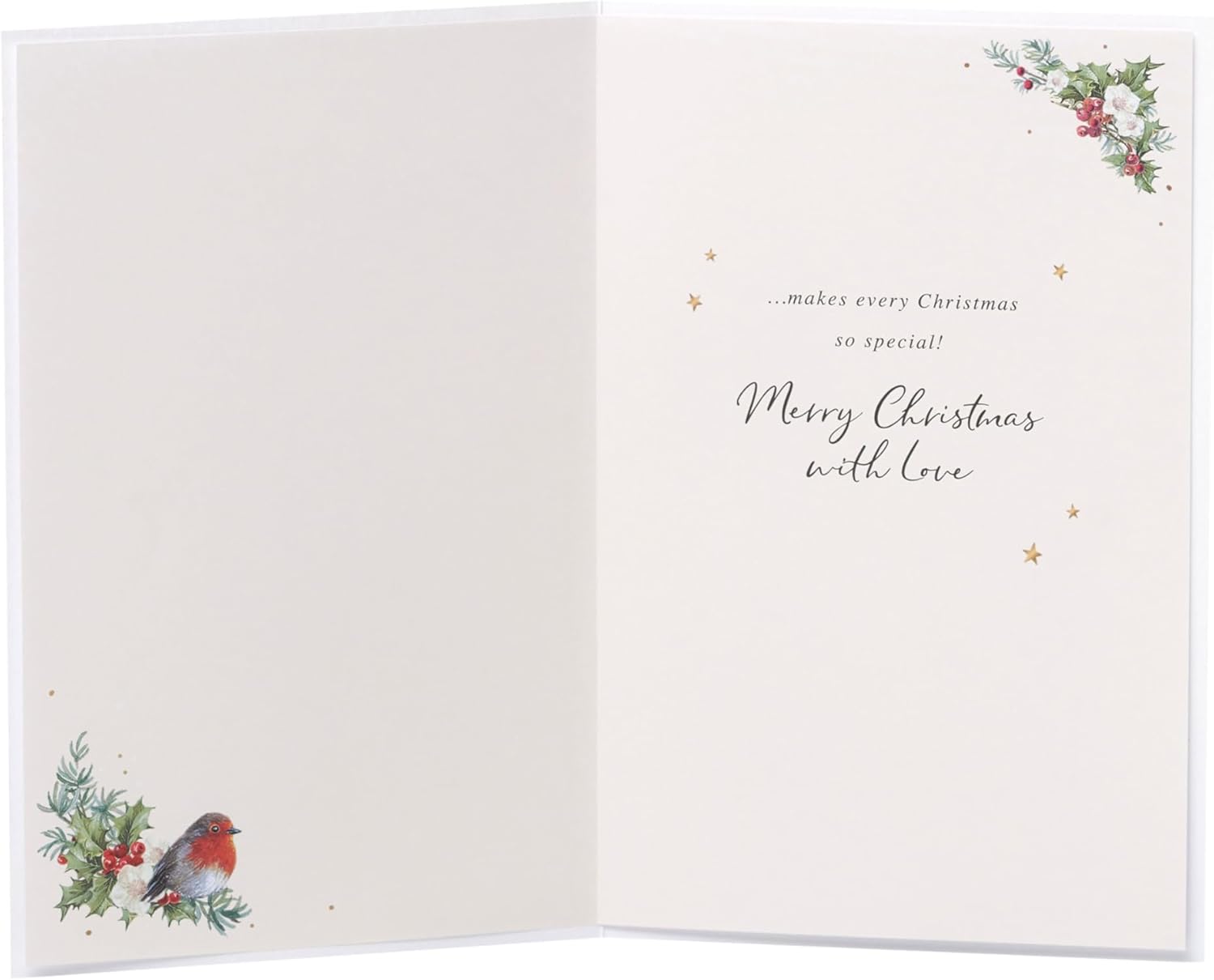 UK Greetings Christmas card for Mum and Dad featuring a festive wreath design, ideal for holiday greeting wishes.