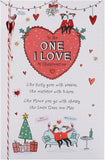 UK Greetings Christmas greeting card for the one I love featuring a sketch design, perfect for holiday heartfelt messages.