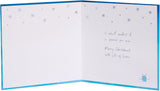 UK Greetings Christmas greeting card for husband featuring adorable penguins and romantic festive design.