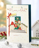 UK Greetings Christmas greeting card for mum and dad featuring a cute Boofle dog design with festive embellishments.