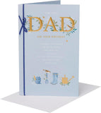 UK Greetings Dad birthday card with colorful design and cheerful message, perfect for celebrating Father's Day.