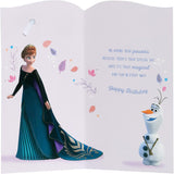 Disney Frozen Elsa birthday card by UK Greetings featuring princess Elsa and adventure badge for a 5th birthday celebration.