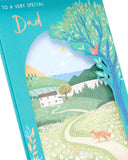 UK Greetings Father’s Day card featuring a rustic country scene design, perfect for celebrating Dad with nature-inspired artwork.