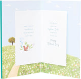 UK Greetings Father's Day card featuring a rustic country scene design, ideal for celebrating dads with nature-inspired artwork.