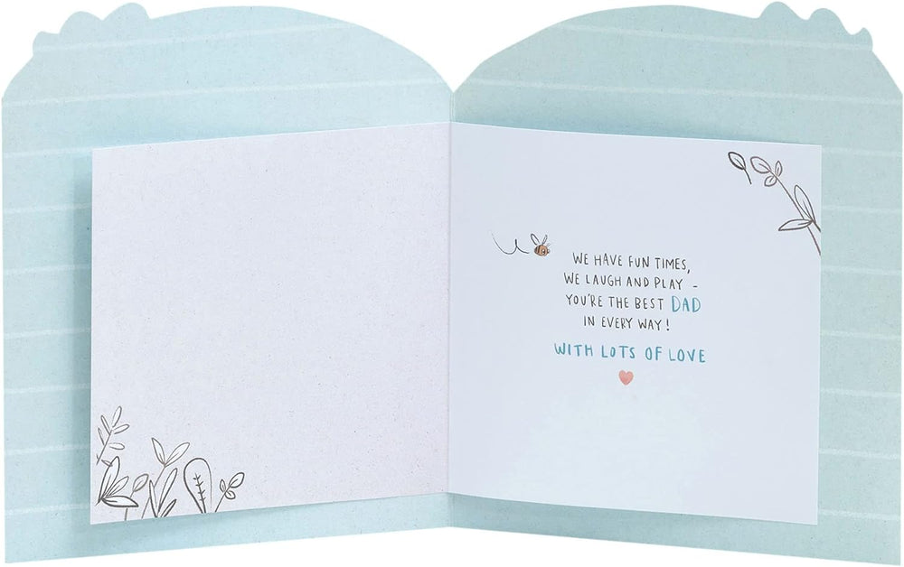UK Greetings Father's Day card for Dad from Daughter featuring a cute bear design with an envelope.
