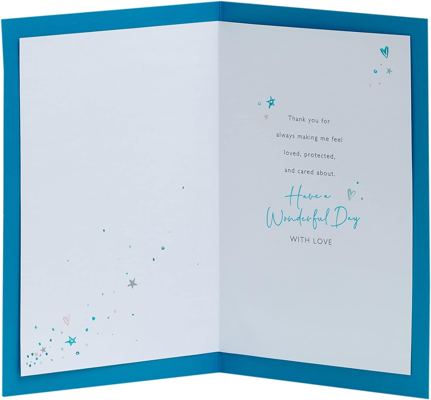 UK Greetings Father's Day card for dad from daughter featuring heart envelope design with included envelope on white background.