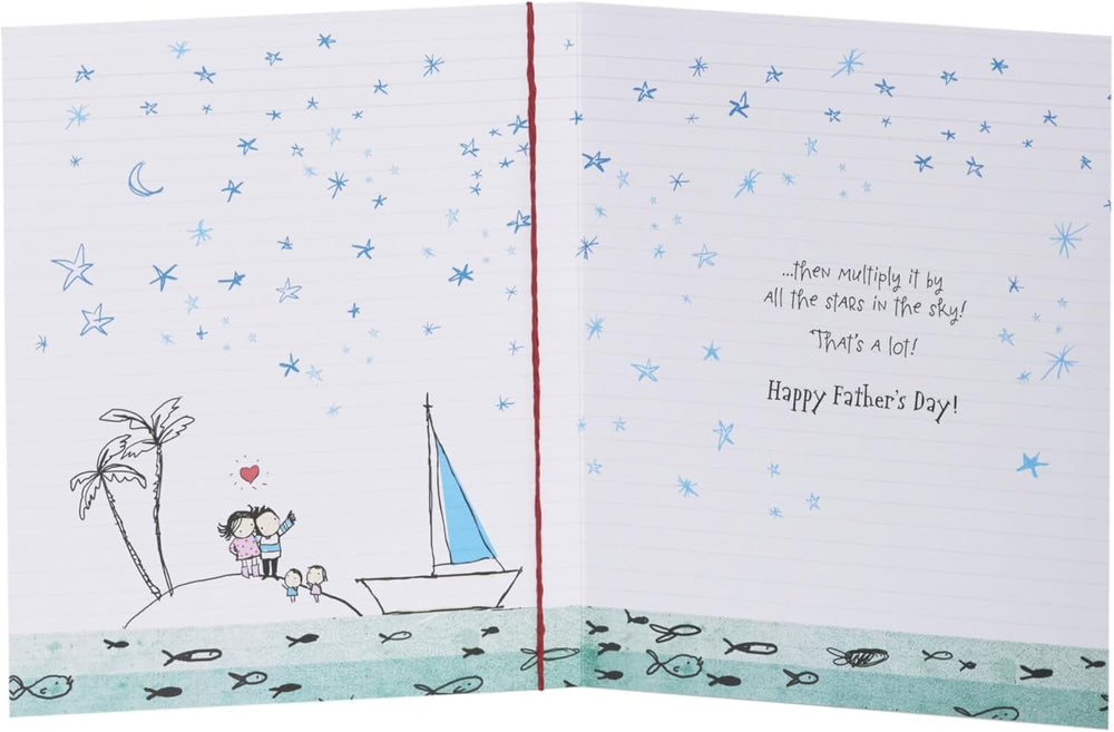 UK Greetings Father's Day Card for Husband featuring a sweet design, perfect for celebrating dads on Father's Day.