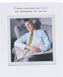 UK Greetings Father's Day card with funny joke design, featuring humorous illustrations for celebrating Dad.
