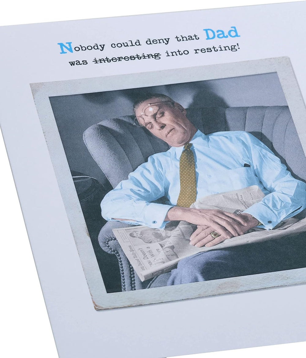 UK Greetings Father's Day Card with funny joke design featuring a humorous message for Dad, perfect for celebrating Father's Day.