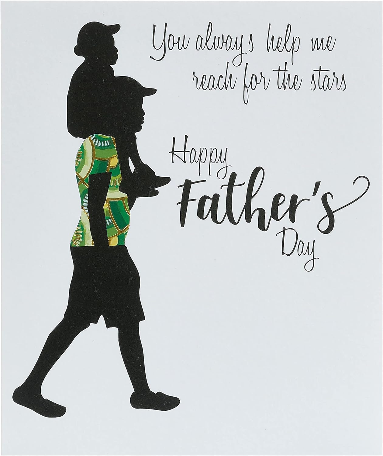 UK Greetings Father's Day card from Kindred X Afrotouch featuring a "Reach for the Stars" design with celestial artwork.