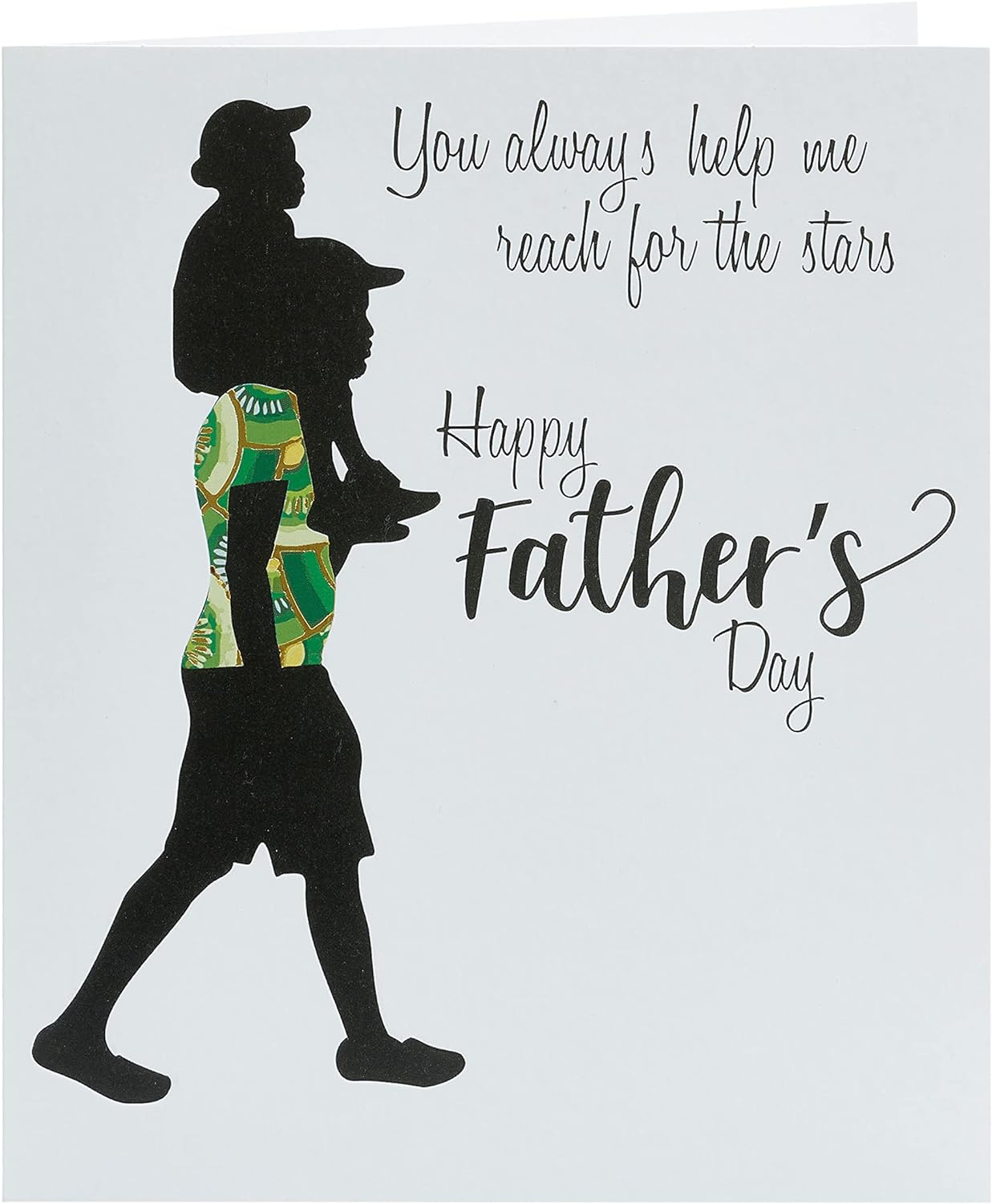 UK Greetings Father's Day Card featuring Kindred X Afrotouch design with stars and heartfelt message for dads.