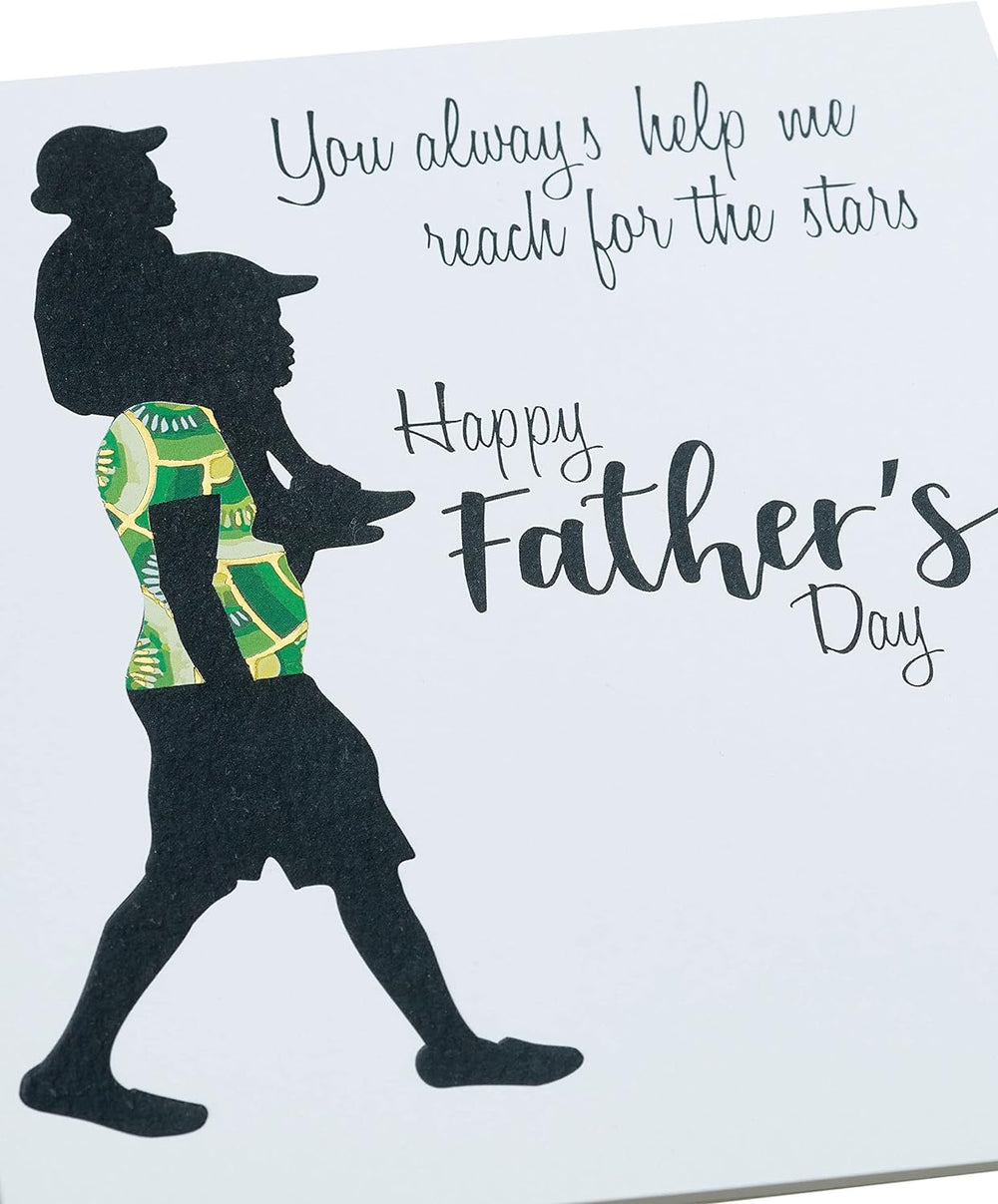 UK Greetings Father's Day card titled "Reach for the Stars" featuring a heartfelt design, perfect for celebrating dads.
