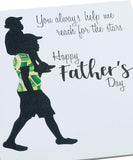 UK Greetings Father's Day card titled "Reach for the Stars" featuring a heartfelt design, perfect for celebrating dads.