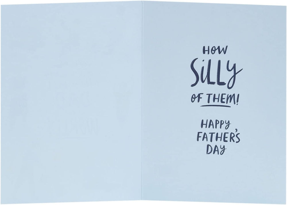 UK Greetings Sweet Dad cartoon Father's Day card featuring a cheerful design and heartfelt message for dad.