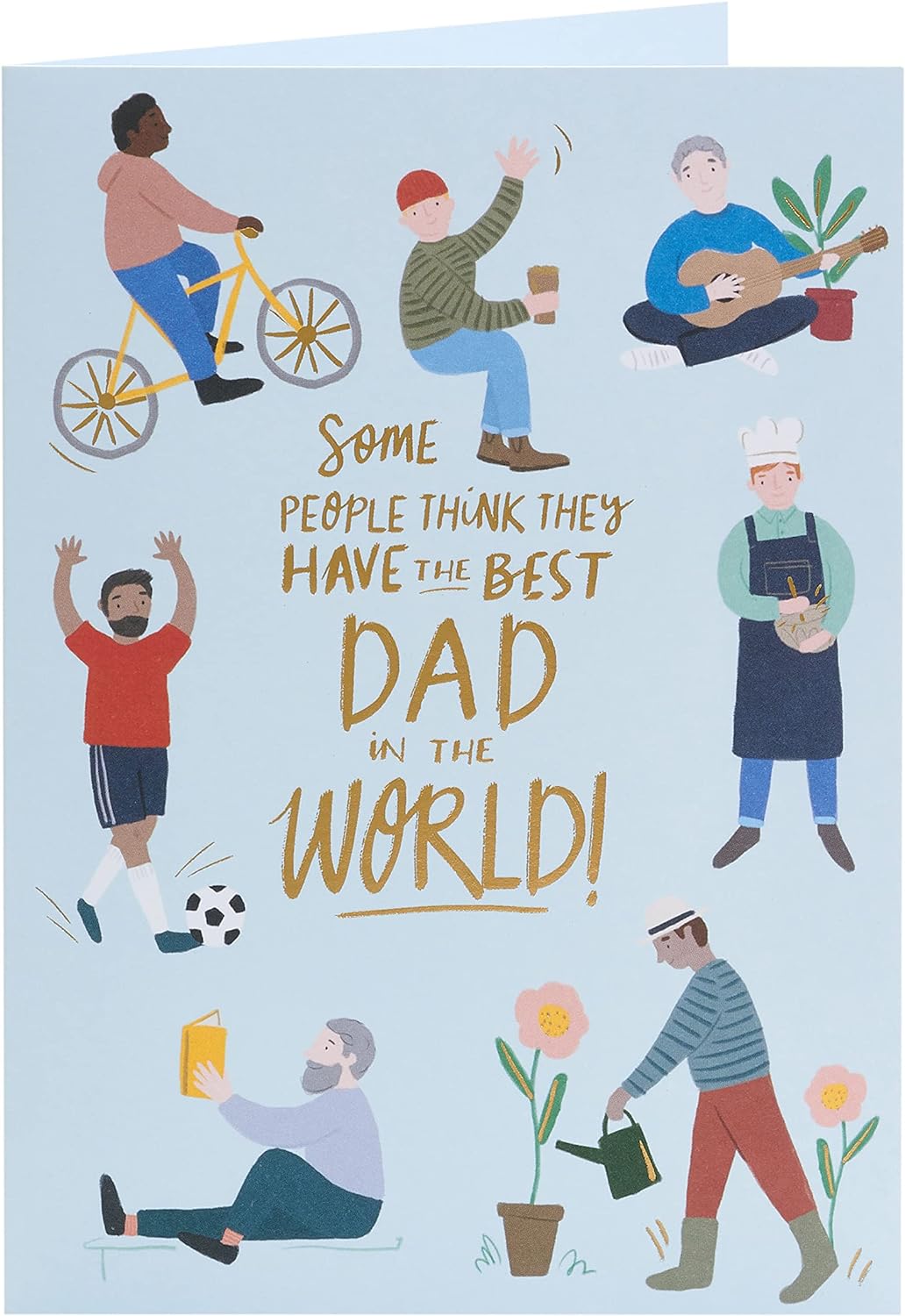 UK Greetings Sweet Dad Father's Day Card featuring a cartoon design and heartfelt message for dad on Father's Day.