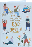 UK Greetings Sweet Dad Father's Day Card featuring a cartoon design and heartfelt message for dad on Father's Day.