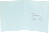 UK Greetings First Communion Card for boys with religious symbols and celebratory design, ideal for special religious occasions.