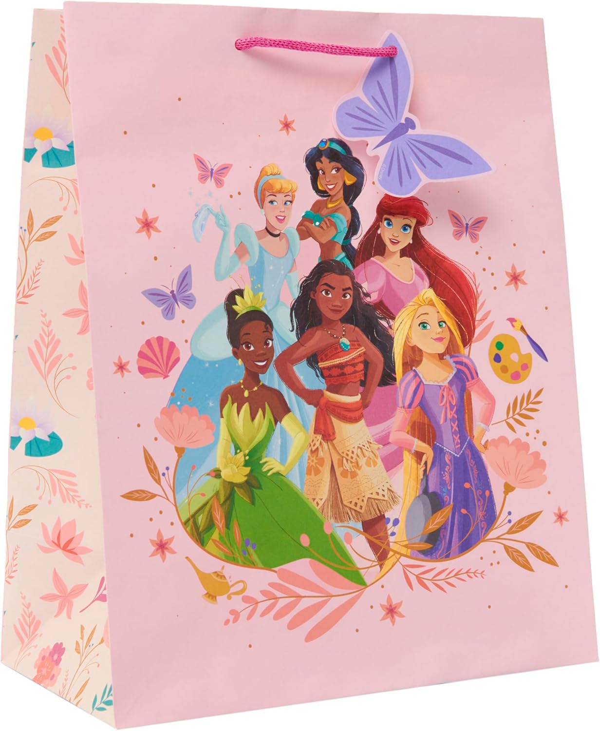 Large Disney Princess gift bag by UK Greetings featuring vibrant princess illustrations, perfect for girls' presents.