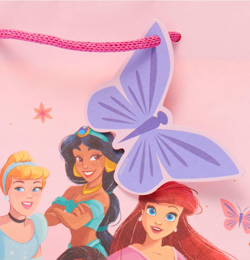 Large Disney Princess gift bag by UK Greetings featuring colorful princess illustrations, perfect for gifting to girls.