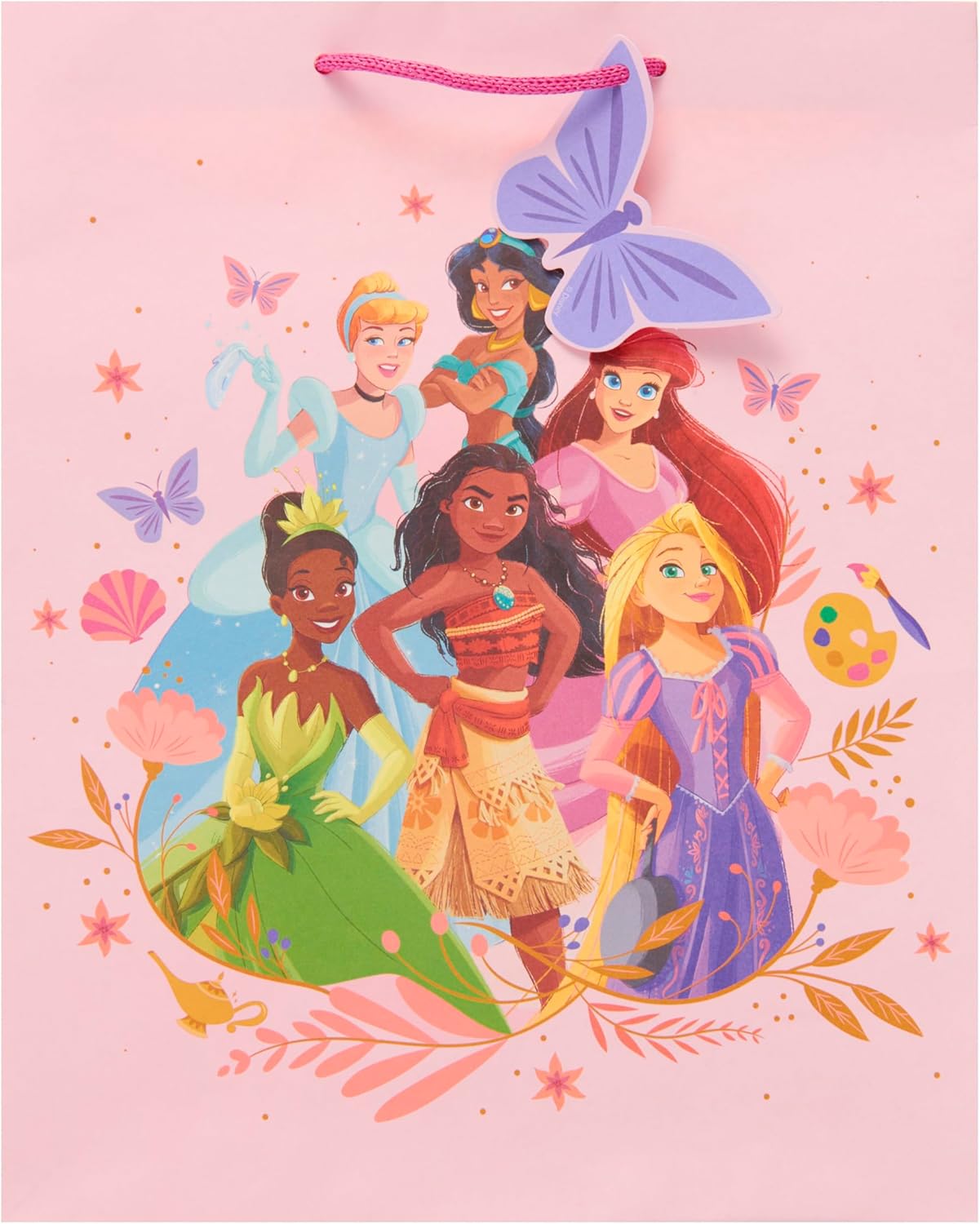 Large Disney Princess gift bag for girls by UK Greetings, featuring colorful princess graphics and decorative handles.