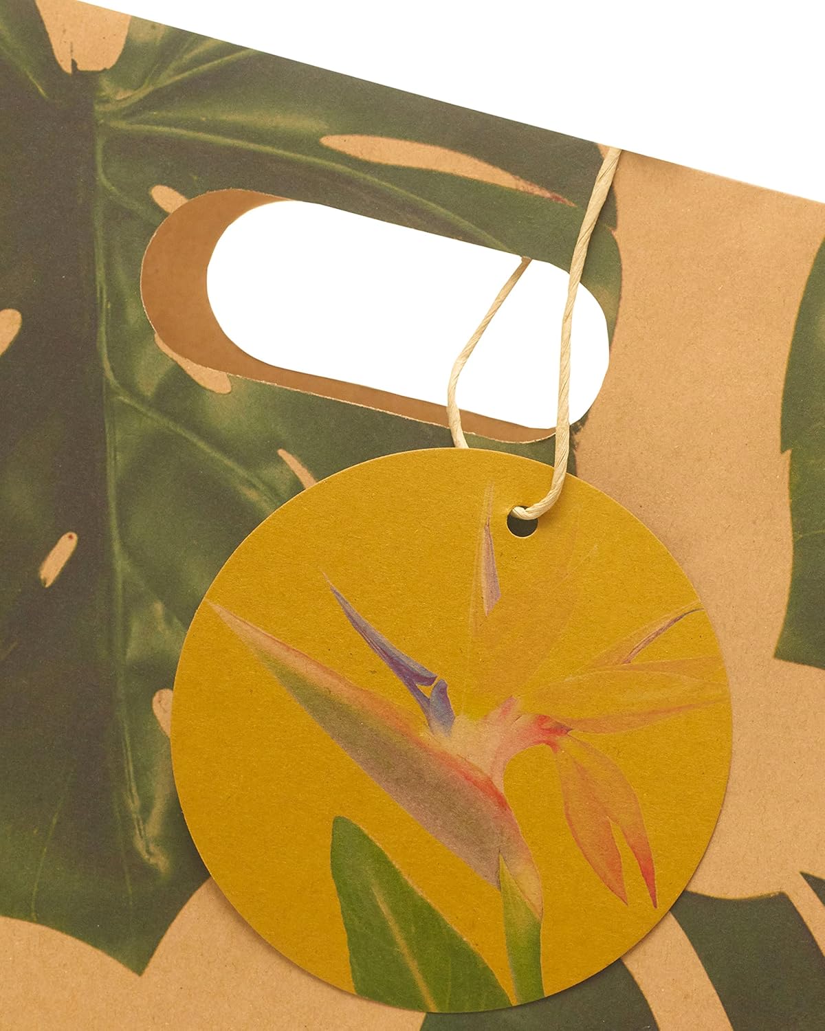 UK Greetings Plant Design large gift bag with floral pattern, sturdy paper, ideal for gift packaging.