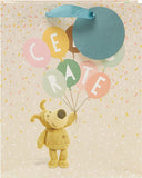 UK Greetings Boofle Celebrate medium gift bag with colorful floral design for special occasions, made of sturdy paper.