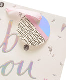 UK Greetings Confetti Cocktail Range Fab You Lous medium gift bag with colorful confetti and fun design for special occasions.