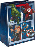Large Marvel Avengers gift bag by UK Greetings featuring superhero characters and vibrant comic-style design.