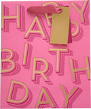 Pink UK Greetings medium gift bag for her with floral design, perfect for female presents, in the gift bags and boxes category.