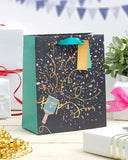 UK Greetings medium gift bag with party design for him, her, or friends, ideal for special occasions and gift-giving.