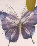 Pink and purple butterfly design medium gift bag by UK Greetings, featuring floral patterns and sturdy handles for gift giving.