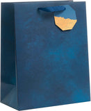 UK Greetings blue design large gift bag with handles, ideal for gift packaging and celebrations.