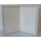 UK Greetings 25th Silver Wedding Anniversary greeting card with silver accents and elegant design for special celebration.
