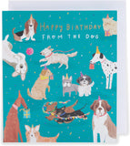 UK Greetings birthday greeting card featuring a cute dog design, suitable for him, her, or a friend.